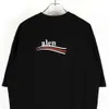 Designer T-shirts Balencigs Hoodies Men's Sweatshirts B Embroidered Cola Paris Band Black Loose Short Sleeve T-shirt för män och kvinnor