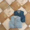 Gilet veste en jean en coton pour enfants 230912