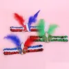 Party Decoration 2023 Carnival Sequins Hair-Band Feather Headwear Hair Band Cross Border Yeren Factory Wholesale Drop Delivery Home Dhbcz