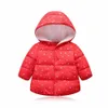 Jaquetas de inverno bebê meninas meninos jaquetas crianças roupas de moda crianças casaco com capuz meninas outerwear quente para 1-6 anos r230912