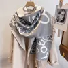 Скидка 20% на шарф, новый женский узкий осенне-зимний шарф из толстой пряжи, длинный универсальный шаль с кисточками и буквами