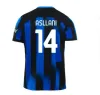 23 24 Lukaku Soccer Jersey Barella Inters Dzeko Milans Lautaro Vidal J. Correa 23 24 Football Shirt Calhanoglu Gagliardini Men Kit Yellow 3rd equipment