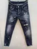 Designer Hommes Jeans Violet Jeans Denim Pantalon En Détresse Ripped Biker Jean Slim Fit Moto hommes vêtements Taille 44-54