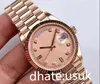 Meistverkaufte Uhrenversion Factory Maker Herren 41 mm Day-Date 228235 228238 228239 Römisches Schokoladenzifferblatt Roségold Saphirwerk Automatische Herrenarmbanduhren