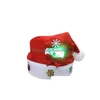 クリスマスの装飾が導かれたライトハットサンタクロース帽子雪だるまベア鹿キャップラミナスクリスマスデコレーションフェスティバルパーティーの子供たちのためのadt dhaez