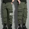 Erkek pantolon hip hop joggers kargo pantolon erkek harem pantolon sıradan çoklu cepler pantolonlar siyah yeşil eşofman sokak kıyafetleri sıradan erkek pantolon 230911