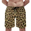 Men's Shorts Gold Leopard Print Board Trenky Beach Red White Floral Big Size Swimming Trunks Quality