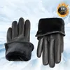 5本の指の手袋を保持する温かいメンズレザーグロベストドライブ屋外オートバイ本物のドライビングシカレザーグローブメンウィンターアパレルアクセサリー230911
