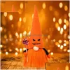 Other Festive Party Supplies Halloween Decorations Pumpkin Plush Luminous Dolls Faceless Dwarf Beard Doll Ornaments Atmosphere Props C Dh50F