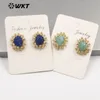 Stud WT ME092 WKT 2023 style stone cubic zircon earring natural gem luxury cute design INS 230912