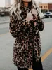 Pele feminina pele sintética outono inverno feminino leopardo casaco de pele falsa feminino longo engrossar casaco quente senhoras jaqueta de pele de pelúcia casaco de pelúcia outwear 230911