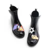 Дождевые сапоги Корейская наклейка Дождевая обувь Женская модная верхняя одежда для взрослых Дождевые сапоги Резиновая обувь с короткими рукавами Четыре сезона Противоскользящая обувь для воды 230912