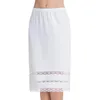 Spódnice pół poślizgnięcia dla kobiet podnośnik sukienka przedłużacza koronkowa wykończenie kolanowa spódnica midi Regulowana elastyczna talia Underskirts