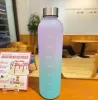 UPS UPS 1L Frosted Plastic Water Bottle With Time Marker 32 OZ Motivational Reusable Fitness Sports Outdoors Travel Mugs Cups Leakproof BPA Free JJ 9.12