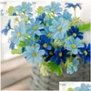 Dekorative Blumen Kränze 28 Köpfe 7 Zweig DIY Blume Niedliche Seidengänseblümchen Künstliche Ein Blumenstrauß Home Tischdekorationen Q230825 Drop Del Dhg5O