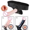 Massage Items Hollow Strap on Dildo Realistic S L Size Strap on Harness Suction Cup Dildo Penis Artificial Sex Toys for Women Men 296Y