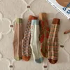 Chaussettes rétro en coton pour femmes, Style coréen, Vintage, Streetwear, mode Harajuku, collège, écolière, longues