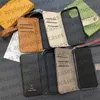Äkta läderplånbok Telefonfodral Designer iPhone Case Flip Card Holder för iPhone 15 14 Pro Max 13 12 11 14Plus Samsung Galaxy S23 Ultra S22 Plus Brand Mobile Cover