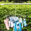 Hangers Racks 1PC Stainless Steel Clothes Drying Hanger Round Square Plum Shape Clothing Rack Underwear Sock Towel Clips Home Outdoor Supplies 230912