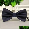 Bow Ties Solid Color Fashion Groom Men Plaid Blaid Butterfly Business Suit TIB