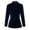 Costumes pour femmes femmes automne hiver Blazers et vestes mode châle revers mince velours costume veste manteau Blazer Feminino