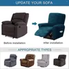 Chair Covers Thick Recliner Sofa Full Cover 1-Seater Solid Puzzle Arm Slipcover Side Pocket Pet Protector Washable Removable