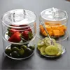 Dinnerware Sets Salad Bowl Heat Resistant Glass Transparent Coffee Bean Container Instant Noodle For Serving Fruit Vegetable Breakfast