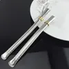 Tea Scoops 1PC Straw Spoon Stainless Steel Straws Reusable Drinking Mate Filtered Drink Kitchen Bar Accessories