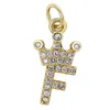 Breloques en cristal Zircon strass pour femmes, 26 lettres anglaises, collier, pendentif, accessoire de bijoux, fabrication de Bracelets