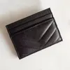 Designer CASSANDRE G Caviar Card Holder Mini Fashion Wallet Credit Card Wallets Travel Document men womens Purse 6688 Partition coin wallets