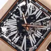 Männer/Frauen Uhren Richrd Mileres Automatische Tourbillon Mechanische Uhr Armbanduhr Swiss Hollow Out Automatische Maschinen 50x38mm Uhr Rm016 Rose Gold Hohl X