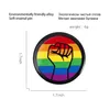 Party Favor Pride Rainbow Fist Heart Love Flag Flag Broothes Niestandardowe odznaki GLBTQ na torbę Lapel Biżuter