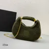 Inverno nova bolsa de ombro de caxemira corrente crossbody bolsas femininas moda ouro hardware carta acessórios na frente zíper aberto alça de couro de alta qualidade