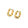 Hoop Huggie Hie Punk Irregar Orecchini ovali in acciaio inossidabile Regalo in oro per le donne 2021 Tendenze Accessori Gioielli Argollas Pendientes Dro Dhkoe