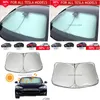 Pour Tesla Model 3 Y X S Pare-brise avant de voiture Sunsn Pare-soleil Pare-soleil bloque la protection contre les rayons UV Parasol Coche Drop Delivery Dh4Jz