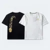Diseñador de lujo Chaopai Classic 2023inst Marca de moda Principios de primavera Nueva letra pequeña Camiseta impresa Media manga Hombres