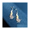 Acryl Animal Earring Kolibrie Oehoe Papegaai Charme Vogel Ornament Fashion Oorbellen Drop Delivery