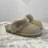 Australiska stövlar klassiska varma kvinnor mini halv snöstövlar vinter full päls fluffig pälssatin fotled päls på läder