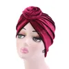 Turban à nœud en velours pour femmes, bandeau extensible, Hijab musulman, casquette indienne nouée, Bandana, accessoires pour cheveux de chimio pour dames, nouvelle collection