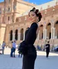 Spanish Flamenco Black Prom Costume Mermaid Long Sleeve Evening Dress For Dancer Night Ceremony Gothic Party Gowns