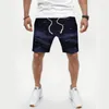 Pantaloncini da uomo Taglie forti da uomo Casual Coulisse ampia Vita elastica Allenamento sportivo Gamba dritta leggera Spiaggia ad asciugatura rapida