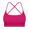 LU-543 stały kolor okrągły szyja Kobiety fitness Bra Sport Yoga Tank Top Cross Back Gym Pad klatki piersiowej Kompleksowy trening Wysoka wytrzymałość