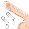 Massage Items Crystal Cock Ring Reusable toy Silicone Penis Sleeve Extension Enlargement Delay Ejaculation Sex Toys For Men Male S251S