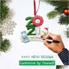 Christmas Decorations Quarantine Personalized Decoration Diy Hanging Ornament Cute Snowman Pendant Social Distancing Party Fast