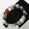 Bracciale Strand di alta qualità per donna 10 14mm Mix-stone Ametista naturale Cristallo di quarzo Smeraldi Occhi di tigre Perline Gioielli 7,5 pollici B1689