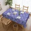 테이블 천 컬러 라벤더와 나비 식탁보 직사각형 유유 방전 꽃 부엌을위한 식물 덮개