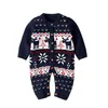 Rompers Cartoon Christmas Baby Boys Girls Long Sleeve Clothes Autumn Winter Boy Girl Kids Knitting 201028 Drop Delivery Maternity Cl Otkbj