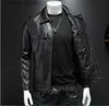 Piel de hombre Piel sintética 2022 Chaqueta de cuero sintético para hombre Slim Fit Stand Collar Bolsillo PU Chaqueta Anti-viento Motocicleta Solapa Cremallera diagonal 4XL mm88llh06 L230913