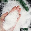 Autres fournitures de fête d'événement 20G environ 1-10 mm décoration de Noël artificielle en plastique poudre de neige sèche cadeau de Noël maison bricolage scène accessoires Su Dhhit
