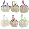 Sacs à provisions Sacs à main Shopper Tote Mesh Net Tissé Coton String Réutilisable Longue Poignée Fruits Légumes Sacs De Rangement Sac À Main Accueil Organisateur Sac Sea Ship g0913